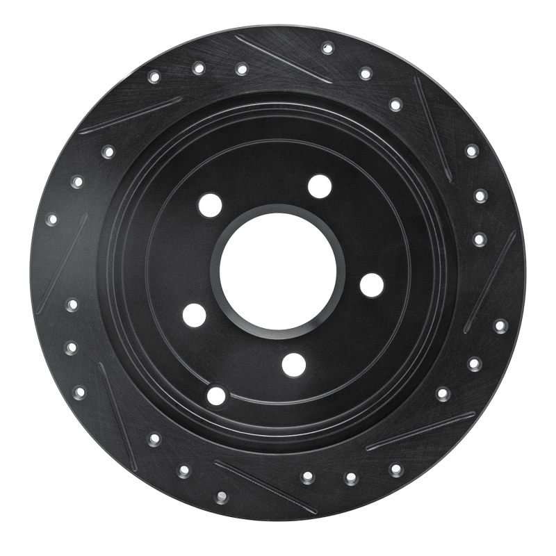 Buick Rendezvous Brake Rotor (1) - Rear Left - R1 Concepts - Drill & Slot - Black - `01-`07